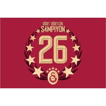 Gsstore Galatasaray 26. Şampiyonluk Elde Sallama Yatay Bayrak 100x150 U261211