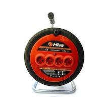 Hiva 4'lü Elektrik Seyyar Makaralı Uzatma Kablo 3 x 1.5 MM 35 M
