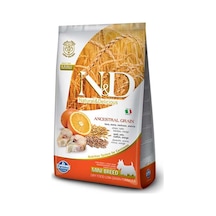 N&D Morina Balıklı ve Portakallı Düşük Tahıllı Küçük Irk Yetişkin Köpek Maması 2.5 KG