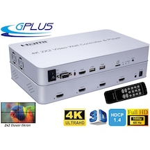 Gplus 4Kvw244P 2X2 Video Wall Controller Duvar Ekran Genişletici