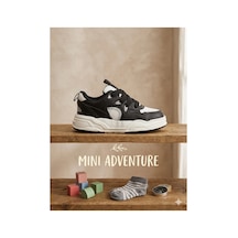 Cool Çocuk Unisex Yazlık Terletmez Kaydırmaz Koku Yapmaz Hafif Full Ortopedik Günlük Yürüyüş Ayakkabısı Siyah Beyaz