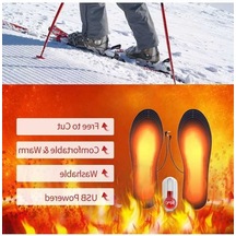 Pazly Erkekler Ve Kadınlar İçin Usb Şarj Edilebilir Isıtmalı Tabanlık Siyah Siyah