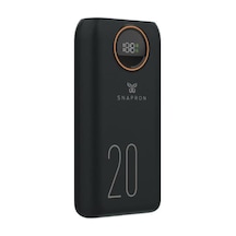 Snapron Snp-3013 20.000 Mah Lcd Ekran Dahili Kablolu 22.5w Hızlı Şarj Powerbank Siyah