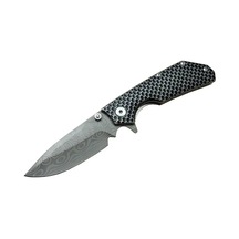 Muhtelif Damascus Dms 2 16 Gri Kamp Çakı 21cm- Yarı Otomatik, Kemerlikli, Metal Sap