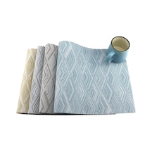 Açık Gri 4 Adet/takım Pvc Placemat Yemek Masası Paspas Seti De Masa Kase Ped Peçete Yemek Masası Tepsisi Mat Bardak Çocuk Masası Seti Açık Gri