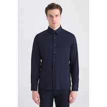 D'S Damat Ds Damat Slim Fit Lacivert Örme Gömlek 5hc020702280m Çok Renkli