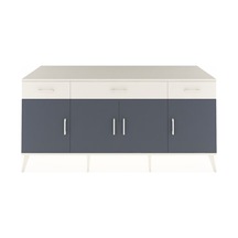 Kronos Konsol 3 Raflı 3 Çekmeceli 4 Kapaklı 176x59x83 Aytaşı-antrasit/aytaşı Antrasit/aytaşı