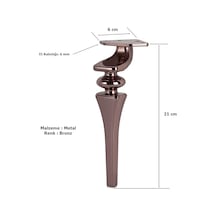 Sintra Lüx Metal Ayak 21 Cm Bronz Mobilya Koltuk Ayağı