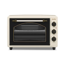 Simfer 3495 Retro Bej 34 LT Statik Mini / Midi Fırın - 4 Fonksiyon, Programlanabilir Pişirme & Isı Kontrol