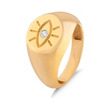 Kuyumcudukkani Nazar Göz Objeli Signed Yüzük-10441-g-w Gold