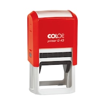 Colop Q43 Kare Kırmızı Kasa Kırmızı Keçe - 43 x 43 MM