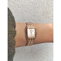 Daniel Klein Dke.6.10921-6 Kare Kadranlı Metal Kordon Metal Kasa 3 Atm Suya Dayanıklı Rose Gold Renk Kadın Kol Saati Bakır