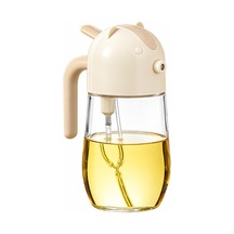 Sprey Yağlık Ve Yağdanlık, Cam Hazneli 2 Si 1 Arada Yağ Püskürtücü Ve Dökücü, 600 Ml, Krem Çok Renkli