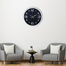Beyaz 40 Cm Metal Modern Duvar Saati Çok Renkli 19956188