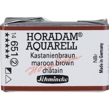 Schmincke : Horadam Aquarell Artist Sulu Boya : Tam Tablet : Seri 2 651 Maroon Brown