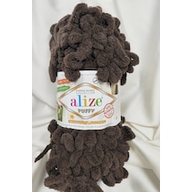 Puffy Acı Kahve El Örgü İpi 100gr. 9mt. 5'li Paket - Renk: 26