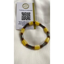 Hematit Ve Damla Kehribar Bileklik