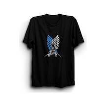 Unisex Anime Baskılı Tshirt SIYAH