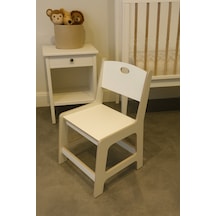 Çocuk Aktivite Masası Sandalyesi %100 Mdf Beyaz
