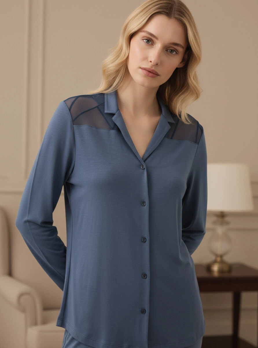 Blackspade Kadın Pijama Takımı 51932 - Mavi Mavi