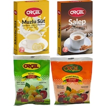 Orçel Salep 200 G+Muzlu Süt 200 G+Kivi 300 G + Portakal 300 G