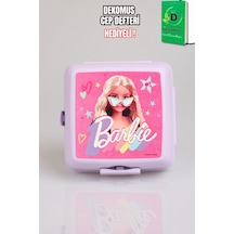 X Dekomus Lisanslı Barbie Extra Glam Collection 2 Katlı Beslenme Kutusu Smart Lunch Box "dekomus Cep Defteri Hediyeli" Altın