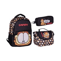 Garfield Okul Çantası Beslenme Çantası Ve Kalem Çantası Seti Çok Renkli
