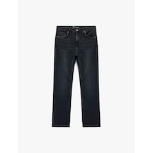 Koton Mark Pamuklu Straight Fit Lacivert Erkek Jean Pantolon 6wam40058nd Lacivert