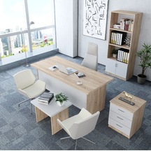 Plus 4'lü Ofis Takımı  Model 7 Meşe Beyaz