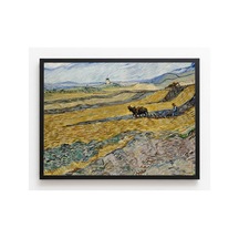 Van Gogh Van Gogh Çevrili Tarla Ve Çiftçi Çerçevesiz Poster 21x30 Cm A4 Tablo Van Gogh Duvar Dekoru