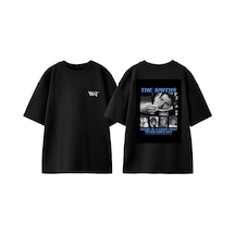 Thewert The Smiths 2 Tasarım Sırt Baskılı Pamuk Siyah Oversize T-shirt