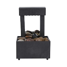 Yunboo Usb Işıklandırmalı Masaüstü Su Şelalesi, Taş Dekorlu Zen Stili Ev Ofis Dekorasyonu, Sakin Su Sesleriyle Işıklandırılmış Plastik Mermer