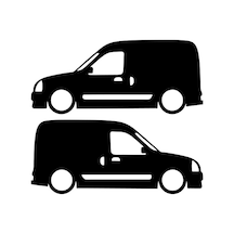 Basık Renault Kangoo Sticker 17x17 Cm Siyah