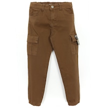 Dobakids Kargo Cep Gabardin Erkek Çocuk Jogger Pantolon Kahverengi 1958 Kahverengi
