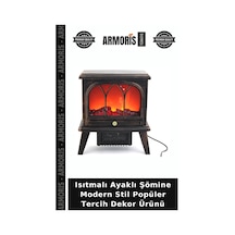 Isıtmalı Ayaklı Şömine Modern Stil Popüler Tercih Dekor Ürünü