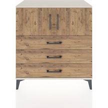 Hyperion Şifonyer Tek Raflı 3 Çekmeceli 2 Kapaklı 88x44x96 Aytaşı-çam Aytası