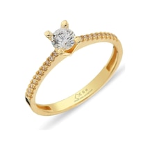 Çgk Çiğdem Gürel Kuyumculuk Tektaş Altın Yüzük Yzy007 14yeni0048 Gold