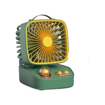 2400 Mah Elle Tutulan Fan, Portatif Plastik Basit, Büyük Rüzgar Ve Sessiz Fan 5960 Yeşil