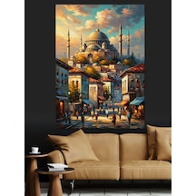 Ahşap Tablo İstanbul Süleymaniye Camii Ve Şehir