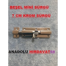 Beşel Sürgü Mini Krom Kapı Sürgüsü 7 Cm N11.534