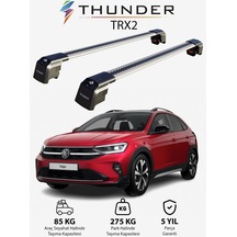 Volkswagen Taıgo 2021-sonrası Trx2 Thunder Carrier Kilitli Ara Atkı Taşıyıcı Tavan Barı Siyah