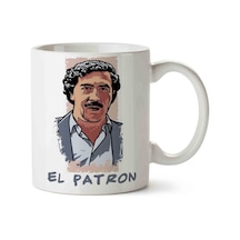 Escobar Narcos El Patron Iki Tarafı Baskılı Kupa Bardak Çok Renkli