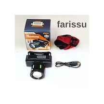Şarjlı Kafa Lambası Kx-1832 60w Led Zoomlu 3000mah Kamp & Açık Hava Kullanımı Siyah