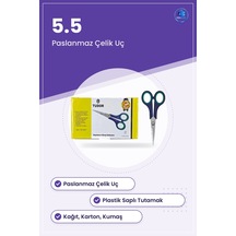Küçük Makas 5.5 Paslanmaz Çelik Kırtasiye Ofis Okul Kumaş Kağıt K