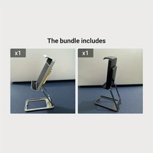 Motion003 360 Derece Dönebilen Katlanabilir Stand Arka Klips Simli Siyah Telefon Tutucu Metal Simli+siyah