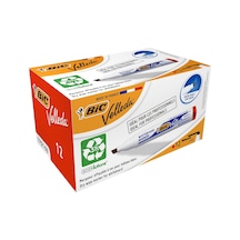 Tr Bıc Velleda 1751 Eco Kesik Uçlu Beyaz Tahta Kalemi, Kırmızı, 12'li Kutu, 3,7 Mm İle 5,5 Mm Kalın Uç,kuru Siline Genel