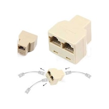 Cat5/6 Kablo Çoğaltıcı Splitter Rj45 Ek Çoklayıcı Aparat 2 Çıkış