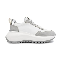 Tamer Tanca Kadın Suni Deri Beyaz/gri/lame Sneakers & Spor Ayakkabı 1009 2220 Bn Ayk Sk25-26 Byz/grı Suet/lame Beyaz