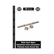 Özel Seri Spor Ekipmanı Kas Çalışması Fitness Kısa Krom Bar