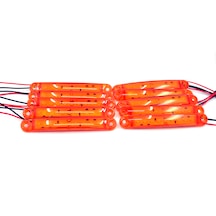 10 Adet Sarı Parmak Lamba 9 Led 12v 24v